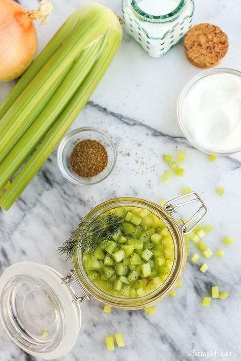 Quick Pickled Celery from afarmgirlsdabbles... Celery Recipe, Pickled Celery, Hydrating Foods, Entertaining Appetizers, Celery Recipes, Healthy Nutrition Plan, Quick Pickled, Pickled Veggies, Healthy Summer Recipes