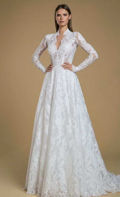 Pnina Tornai Wedding Dress, Wedding Dresses Kleinfeld, Vowel Renewal, Wedding Boards, Sleeved Wedding, Couture Bridal Gowns, Pnina Tornai, Kleinfeld Bridal, Long Sleeve Wedding Dress Lace