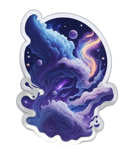 Galaxy Stickers Aesthetic, Galaxy Stickers Printable, Astronomy Stickers, Galaxy Stickers, Interesting Composition, Space Stickers, Space Candy, Agenda Stickers, Violet Aesthetic