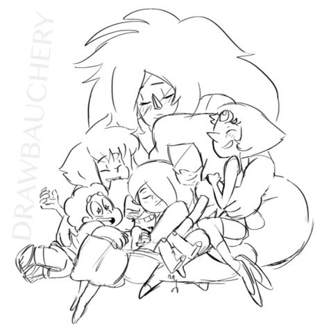 Peri cuddle pile by Drawbauchery on Tumblr Crystal Gems Steven Universe, Horror Movies Scariest, Kid Coloring Page, Detailed Coloring Pages, Cartoon Coloring Pages, Cool Coloring Pages, Coloring Book Art, Cute Coloring Pages, Book Art Drawings