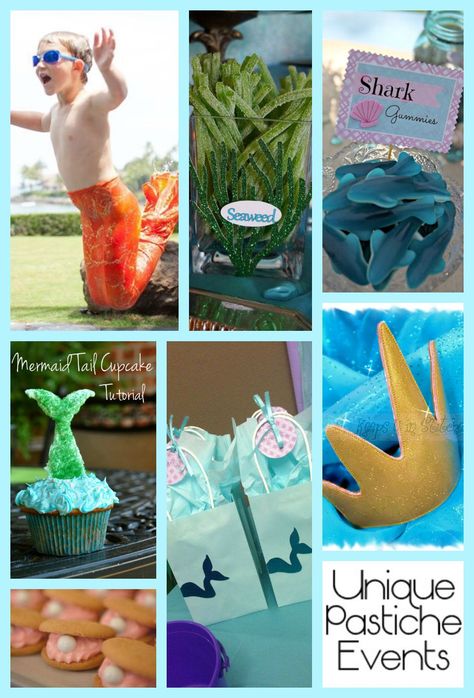 Mermaid + Merman Under the Sea Summer Party Merman Birthday Party, Merman Party, Sea Party Food, The Little Mermaid Party, Cupcake Tutorial, Mermaid Parties, Nautical Party, Sea Summer, Under The Sea Party