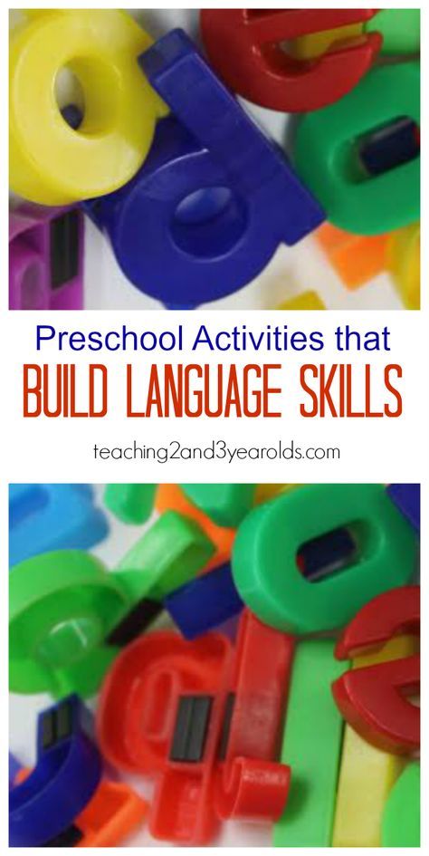 Activities for Preschoolers that Build Language Skills by Teaching 2 and 3 Year Olds Communication And Language Activities, Language Activities Preschool, Toddler Language Development, Language Development Activities, Communication Activities, Preschool Language, Early Learning Activities, Preschool Literacy, Toddler Development