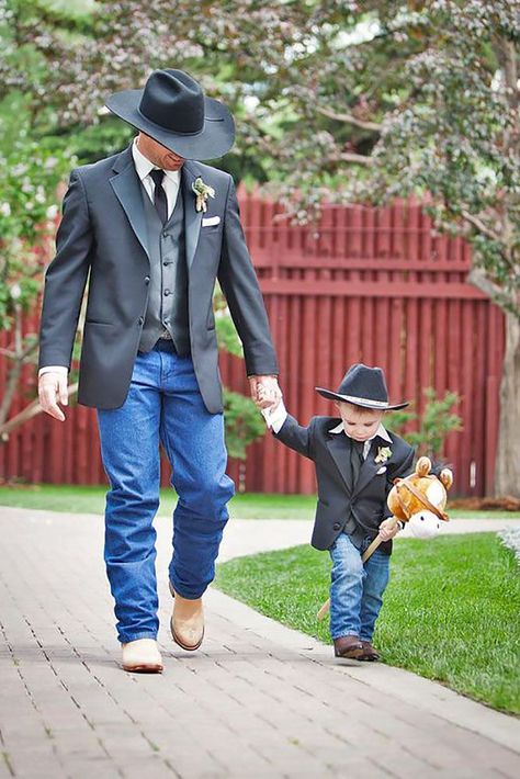 Rustic Groom Attire For Country Weddings ❤️ See more: http://www.weddingforward.com/rustic-groom-attire/ #weddings Rustic Groom Attire, Cowboy Tuxedo, Country Groomsmen, Rustic Groom, Bride Wars, Wedding Groomsmen Attire, Cowboy Wedding, Boda Mexicana, Country Weddings