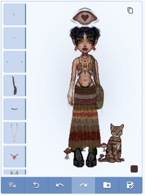 everskies outfit inspo hippie aesthetic indie skirt butterfly top three eye cat cool mushroom girl Grunge Indie Outfits, Everskies Aesthetic, Indie Skirt, Indie Aesthetic Outfits, Mushroom Girl, Cat Cool, Everskies Fits, Everskies Outfits, Hippie Aesthetic