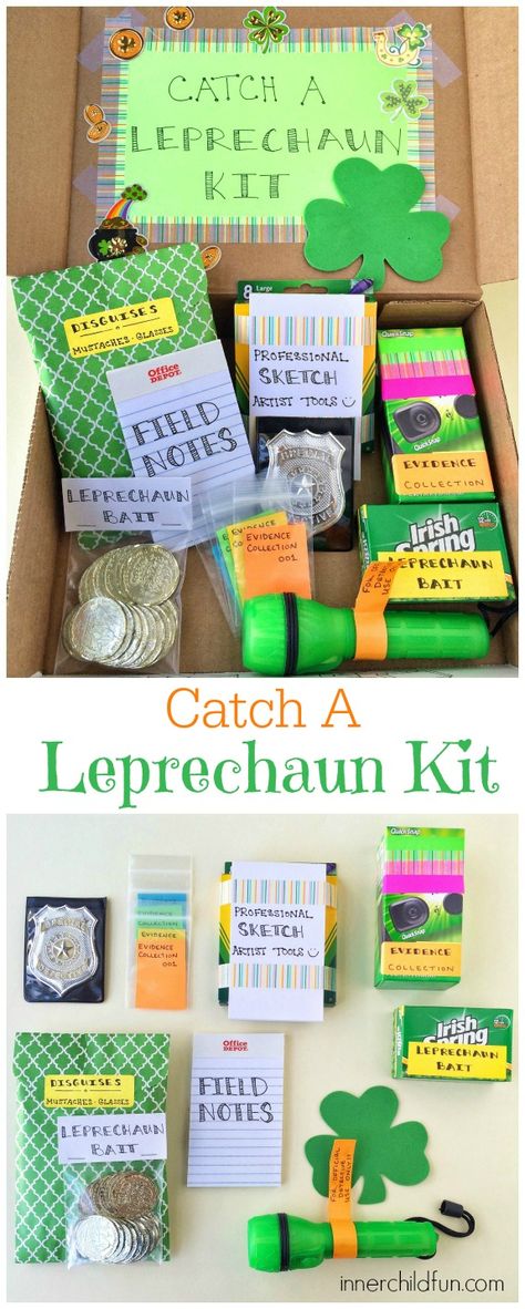 DIY Gift Idea for St. Patrick's Day - Inner Child Fun The Leprechaun, Leprechaun Trap, St Patricks Day Crafts For Kids, Saint Patties, St Patrick's Day Crafts, St. Patricks Day, Spring Holidays, St Paddys Day, Paddys Day