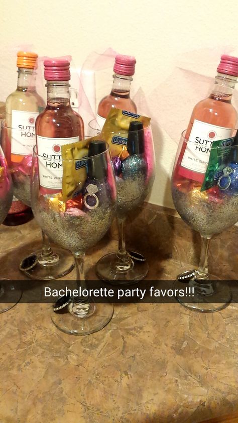 Dollar Tree Bachelorette Party Decor, Dollar Store Bachelorette Party, Dollar Tree Bachelorette Party, Beach Bridal Shower Favors, Alcohol Gift Baskets, Flavored Condoms, Large Wine Glass, Gold Wedding Favors, Sunflower Bridal Shower