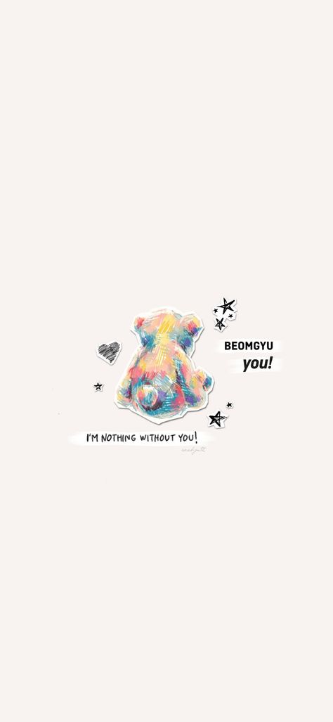 Beomgyu wallpaper Txt Animal Characters Wallpaper, Beomgyu Bear, Next Wallpaper, Iphone Wallpaper Iphone, Kpop Iphone Wallpaper, We Bare Bears Wallpapers, Wallpaper Themes, Zero Wallpaper, Floral Wallpaper Iphone