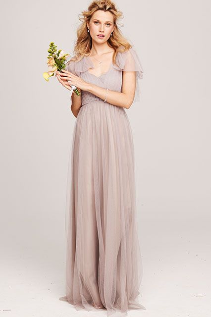 The Right Bridesmaid Dress For Every Wedding #refinery29 http://www.refinery29.com/ultimate-bridesmaid-dress-guide#slide8 The Country Farmhouse Keep things sweeping in the countryside with an ethereal stunner like this. Drape the long tulle straps over your shoulders to create romantic sleeves, or tie 'em around the empire waist for a beautiful bow detail. Tulle Bridesmaid Dress With Sleeves, Romantic Sleeves, Tulle Straps, Empire Waist Bridesmaid Dresses, Annabelle Dress, Dress Styling, Tulle Bridesmaid, Wedding Bridesmaids Dresses Blue, Bridesmaid Duties