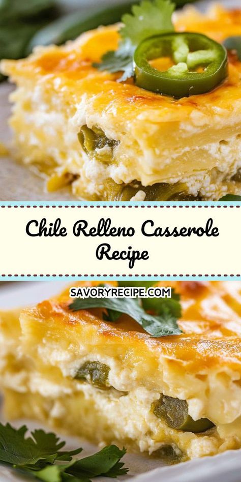 Indulge in this flavorful Chile Relleno Casserole Recipe, packed with savory ground beef and melty cheese. Perfect for weeknight dinners, this easy casserole combines classic flavors and hearty ingredients, making it a must-try in your collection of Ground Beef Recipes. Satisfy your cravings with every delicious bite! Chile Rellano Casserole, Easy Chile Relleno Recipe, Relleno Casserole Recipe, Chile Relleno Casserole Recipe, Easy Chile, Rellenos Recipe, Chile Relleno Recipe, Relleno Casserole, Chile Relleno Casserole