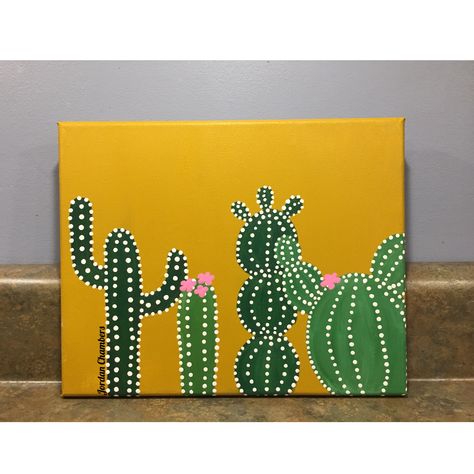 Cactus painting on canvas Desen Realist, Trippy Painting, Cactus Painting, Small Canvas Paintings, Simple Canvas Paintings, Cute Canvas Paintings, Easy Canvas Art, Canvas Painting Ideas, Cactus Art