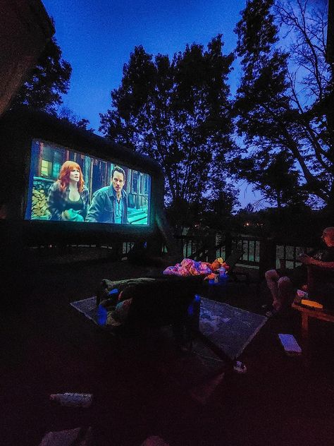 #affiliate Movie night under the stars for less than what a date night out costs. Seriously! This movie screen is inflatable and packs up in less than 5 mins. The projector is also LEGIT plug and go! #summer #inflatablescreen #nexigo #projector #movies #familynight #datenight #founditonamazon #amazonftw Movie On Projector, Backyard Projector, Date Under The Stars, Projector Movie Night, Movie Night Under The Stars, Outdoor Movie Night Party, Projector Movie, Outdoor Movie Party, Inflatable Movie Screen