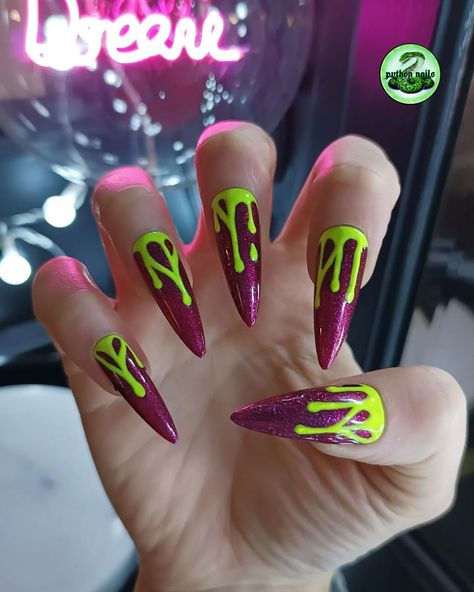 Drippy Nails, The Shape, Python, Nail Ideas, Nail Designs, Nails, Canning, Halloween, On Instagram