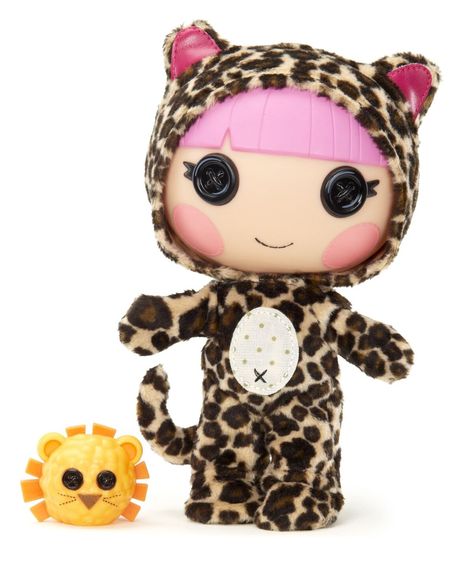 Whiskers Lion's Roar is Lalaloopsy Land's littlest explorer! She is as playful as a lion cub and can roar as ferociously as a lion. She loves to go on safari's with Kat and often can be found wiggling her tail, growling, or hunting for candy! Whiskers is the younger sister of Kat Jungle Roar. Her name is based off the whiskers that grow on most animals, along with the fearsome roar of a lion. Whiskers is a fair-skinned little girl with big black button eyes and bright pink cheeks. She has ... Lalaloopsy Littles, Pet Lion, The Younger Sister, Lalaloopsy Dolls, National Cat Day, Pink Cheeks, Bear Outfits, Younger Sister, Girl Cakes