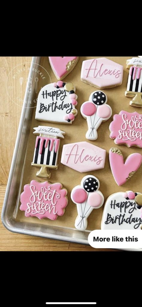 21st Cookie Ideas, 30th Birthday Cookies For Woman, Bunco Cookies, 13th Birthday Cookies, 30th Birthday Cookies, Cutout Cookies, Cookie Ideas, Cut Out Cookies, 13th Birthday