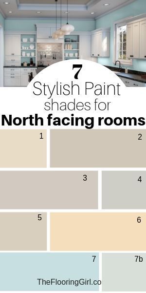 7 Stylish paint shades for north facing rooms.  These 7 colors work well in rooms that face north or have low light. These paint colors warm up the room and reflect more light.  #painting #colors #paintshades #northfacing #diy #decorating #homedecor Colour Schemes For North Facing Living Room, Best Paint Colour For North Facing Living Room, North Facing Home Office, Paint Colors For North Facing Living Room, North Room Paint Colors, Best Paint Color For North Facing Room, Colours For North Facing Rooms, North Facing Room Decor, Paint For North Facing Living Room