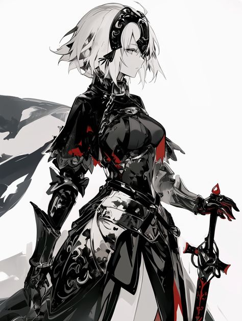 Fate Jeanne Alter, Joan Of Arc Fate, Jeane D Arc, Jeanne Alter, Scathach Fate, Black Beast, Gilgamesh Fate, Fate Stay Night Anime, Animation Art Character Design