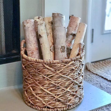 Birch logs are ideal for DIY home decor to achieve a rustic or contemporary look as a fireplace display, filled basket, firewood rack, mantel, and shelf displays, flower pots, wedding decor Rustic birch logs are harvested from the wilderness of Upper Michigan and are then kiln-dried to preserve the integrity of the natural bark and ensure long-term indoor use Includes 8 decorative natural white birch logs, measuring 17 to 18 inches long and ranging from 1.5 to 3 inches in diameter Natural ... Birch Tree Decor Christmas, Log Decor, Birch Tree Decor, Summer Living Room, Birch Logs, Fireplace Logs, Firewood Rack, Birch Branches, Wood Branch