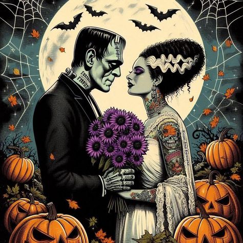 Monster Vampire, Halloween Pin Up, Frankenstein Art, Halloween Wallpaper Cute, Halloween Makeup Inspiration, Cool Monsters, Dark Pictures, Goth Art, Classic Monsters