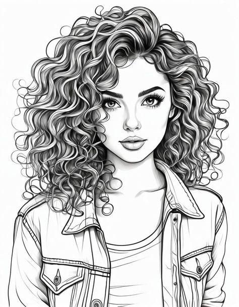 People Coloring Pages For Grown Ups, Human Coloring Pages, Bratz Coloring Pages, Vinyle Cricut, People Coloring Pages, Coloring Pages For Grown Ups, Pelo Anime, Adult Colouring Printables, Best Friend Drawings