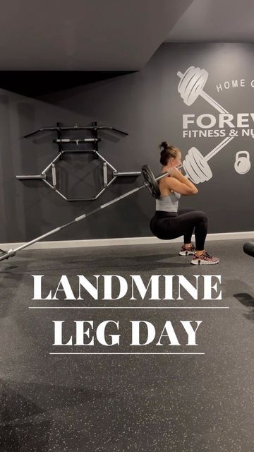 Erica Stoudt on Instagram: "Landmine exercises are becoming some of my favorite! LANDMINE LEG DAY WORKOUT 👇🏻 -Hack squats -RDLs -Sumos -Reverse lunges KILLER 🔥 . . . . . . . . #legday #legdayworkout #legexercises #glutes #hamstrings #lowerbodyworkout #lowerbodylift #lowerbodystrength #landmineworkout #workoutroutine #athomeworkouts #strengthtrainingforwomen #liftweights #legsonfire #glutebuilding #glutesonfire #momswhoworkout #momswholift #fitmamas" Land Mine Leg Workout, Landmine Exercises Glutes, Landmine Squat, Landmine Workout, Landmine Exercises, 2024 Workout, Good Mornings Exercise, Leg Day Workout, Leg Routine