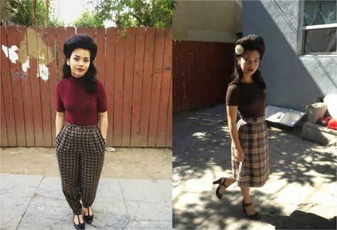 Chicana Fashion, Chola Girl, Chola Style, Cholo Style, Teddy Girl, Chicana Style, Zoot Suit, Boutique Ideas, Balloon Pants