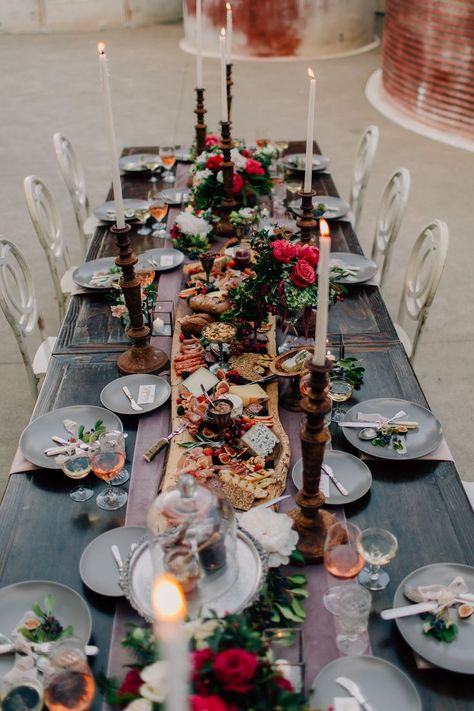 A Romantic Paso Robles Vineyard Wedding at Halter Ranch via The Wedding Standard Vineyard Table Setting, Charcuterie Table Runner Wedding, Family Style Dining Wedding, Wedding Shared Dinner, Feasting Tables Wedding, Womens Event, Charcuterie Wedding, Shared Dining, 55 Birthday