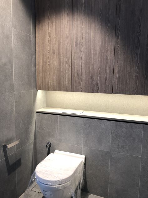 Bathroom Overhead Cabinet, Cupboards Above Toilet, Toilet With Storage Above, Toilet With Cabinet Above, Storage Above Toilet Ideas, Toilet Built In Cabinet, Bathroom Wall Cabinet Above Toilet, Cabinets Above Toilet, Bathroom Cabinet Above Toilet