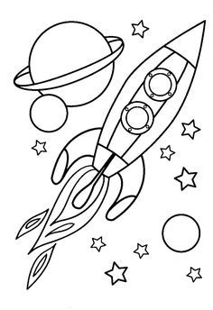 Spaceship Coloring Pages For #Toddlers :Here is a small collection of spaceship coloring sheets for the aspiring astronaut in your house. Solar System Coloring Pages, Planet Coloring Pages, Space Coloring Pages, Coloring Sheets For Kids, Printable Coloring Sheets, Rocket Ship, Color Worksheets, Space Theme, Free Printable Coloring