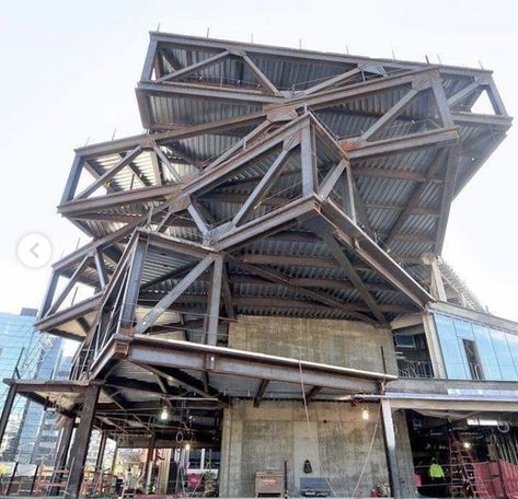 Instagram Reality, Steel Architecture, Building Skin, Steel Structure Buildings, Steel Frame House, Arlington Virginia, Steel Trusses, Bjarke Ingels, Structure Architecture