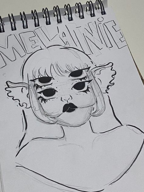 How To Draw Melanie Martinez Easy, Melanie Martinez Sketch Easy, Drawing Ideas Melanie Martinez, Melanie Martinez Drawings Portals, How To Draw Melanie Martinez, Melanie Martinez Drawings Easy, Melanie Martinez Drawing Sketch, Melanie Martinez Doodles, Melanie Martinez Sketch