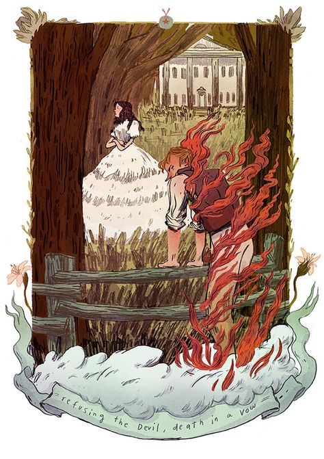 Wildberries and Oak, Southern Gothic Folktales - Natalie Andrewson Natalie Andrewson, Style Help, Arte Inspo, Art Styles, The Devil, In The Woods, Pretty Art, Drawing Inspiration, Cool Drawings