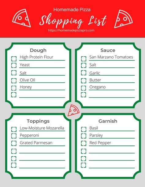 Get your free PDF copy of Homemade Pizza Shopping List, add or delete any of your favorite ingredients. Pizza Ingredients List Recipe, Homemade Pizza Ingredients List, Pizza Ingredients List, High Protein Flour, Rustic Food, Pizza Maker, San Marzano Tomatoes, Pizza Ingredients, Shopping List Grocery