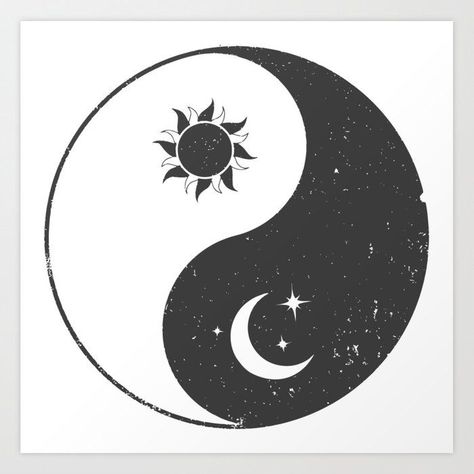 Yin Yang Tattoo, Ying Yang Tattoo, Yang Tattoo, Balance Art, Ying Yang, Sun And Moon, Yin Yang, The Sun, Solar