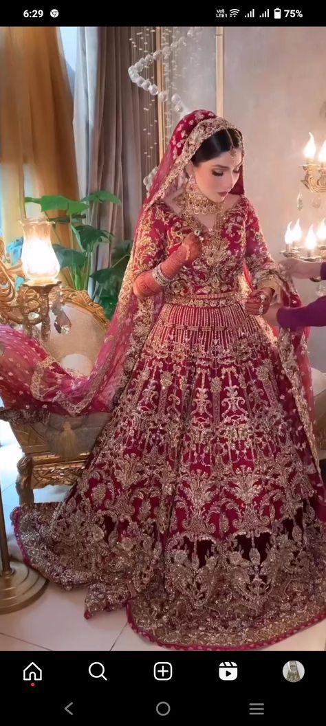 Barat Makeup, Walima Outfit, Baraat Dress, Bridal Dress Pakistani, Barat Dresses, Fancy Dress Patterns, Occasional Dresses, March Quotes, Pakistani Bridal Lehenga