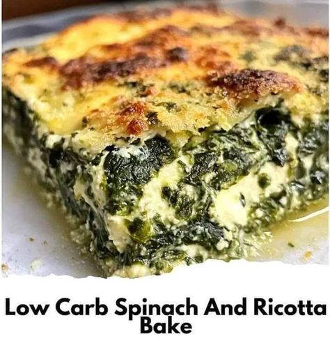 Mediterranean Diet and recipes for Beginners 2024. | Enchanting Spinach Ricotta Bake  🥬🧀🥘 | Facebook