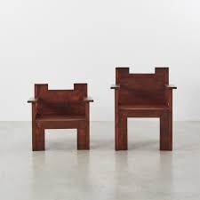 His and hers Brutalist wooden chairs | Béton Brut Brutalist Aesthetic, Rustic Mid Century Modern, Wooden Accent Chair, Masculine Interior, Mid Century Modern Interior Design, Wooden Chairs, Mid Century Modern Interiors, Brutalism, Wooden Chair