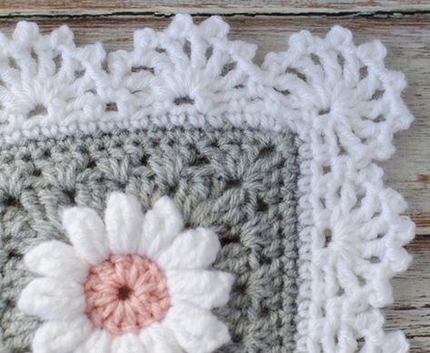 Puff Daisy Afghan - Crochet 365 Knit Too Blanket Borders, Crochet Baby Afghan, Baby Afghan Patterns, Afghan Crochet Pattern, Baby Afghan Crochet Patterns, Crochet Phone Cases, Baby Afghan, Baby Afghan Crochet, Crochet Daisy