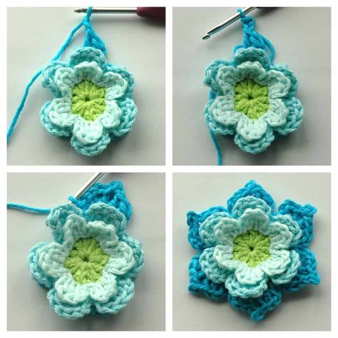 Blooming Crochet Flowers and Leaves - Annie Design Crochet Croquet Flowers, Crochet Leaf Free Pattern, Crochet Bouquets, Patterns For Crochet, Tiny Crochet, Pattern Leaf, Fidget Blankets, Quiet Mind, Crochet Flowers Easy