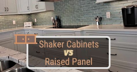 Shaker Cabinets vs Raised Panel - Kitchen Infinity Kitchen Cabinets Raised Panel, Raised Cabinets Kitchen, Ivory Kitchen Cabinets, Raised Panel Kitchen Cabinets, Panel Kitchen Cabinets, Classic Kitchen Cabinets, Custom Built Cabinets, Shaker Cabinet Doors, Raised Panel Cabinets