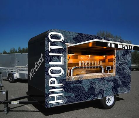 For only $220, Patotrentacoste will design food truck, cool, stylish, fresh. | I have designed trucks for many bars and restaurants, brand style and mood is always prioritized. Textures and collages can be a good resource for | Fiverr Food Trailer Ideas Design, Black Food Truck, Kombi Food Truck, Food Truck Interior, Food Truck Business Plan, Trailer Wrap, Food Sampling, Food Stall Design, Beer Truck