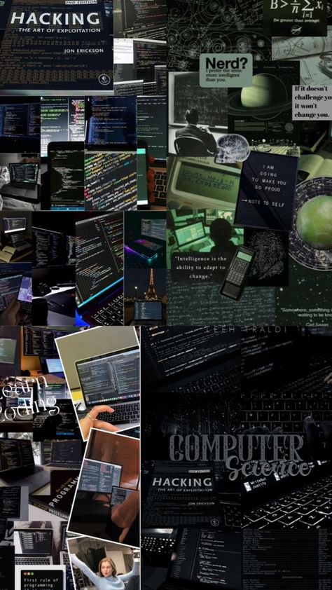 #computer #computerscience #stem #college #aesthetic #collage Cybersecurity Aesthetic, Computer Science Aesthetic, Science Collage, Coder Girl, Science Aesthetic, Computer Science Major, Learn Computer Science, Tech Girl, Computer Science Degree