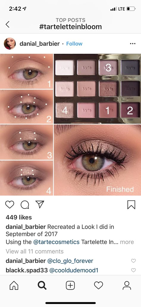 Tartlette Palette Looks, Tarte Bloom Palette Looks, Tarte In Bloom Palette Looks Tutorial, Tartlette In Bloom Looks Natural, Tarte In Bloom Palette Looks, Tartelette In Bloom Looks, Tartlette In Bloom, Tarte Eyeshadow, Natural Eyeshadow Palette