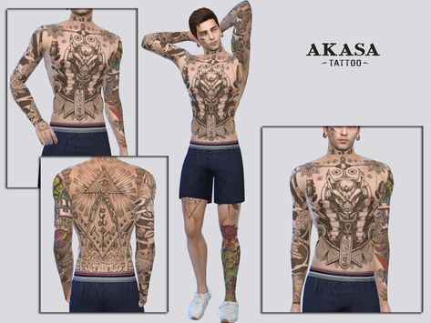 Ts4 Pralinesims, Sims Tattoo Ideas, Sims 4 Tattoos Male, Sims Tattoos, Tattoos Leg, Tattoo Male, Male Tattoos, Sims Furniture, Sims 4 Tattoos