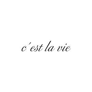 "Such is life" Cest La Vie Tattoo Fonts, Cest La Vie Tattoo, La Vie Tattoo, Such Is Life, Maching Tattoos, Small Girly Tattoos, Small Pretty Tattoos, Petite Tattoos, Tattoo Font