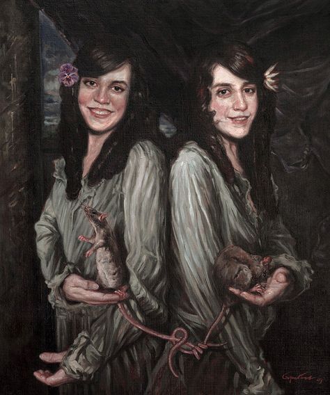 Gail Potocki Elevates “Freaks” in New Portrait Series | Hi-Fructose Magazine Gail Potocki, Daisy And Violet Hilton, Fran Bow, Portrait Series, Bearded Lady, Story Games, Pulp Art, Fantasy Fairy, Visionary Art