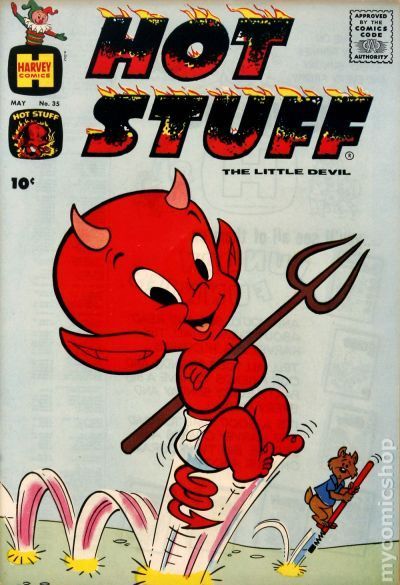 Hot Stuff The Little Devil, Harvey Comics, Red Devil, Cartoon Posters, 다크 판타지, Jack In The Box, Photo Wall Collage, Retro Wallpaper, Art Collage Wall