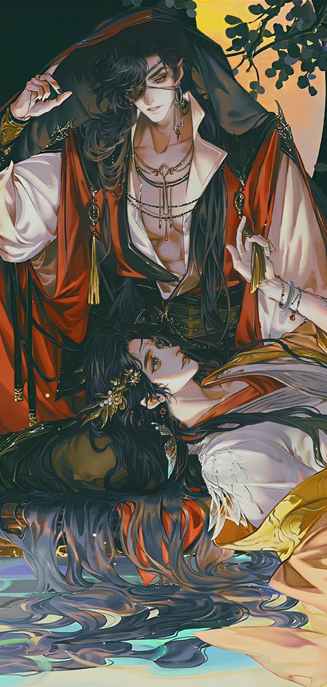 TGCF | 天官赐福 | La Bendición del Oficial del Cielo China Anime, Heaven Officials Blessing, Anniversary Art, Hua Cheng, 3rd Anniversary, Ethereal Art, Cool Anime Pictures, Heaven's Official Blessing, Cute Anime Couples