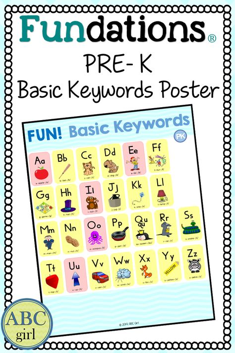 This digital PDF. poster displays the Basic Keywords that align with the Pre-K Fundations® program. Short on wall space or teaching multiple levels? Fundations® aligned digital classroom posters can be displayed on an Interactive Whiteboard whenever you need them. Wilson Fundations Preschool, Fundations Preschool, Fundations Pre-k, Fundations Classroom Set Up, Fundations Kindergarten, Homeschool Units, Wilson Reading System, Wilson Reading, Prek Classroom