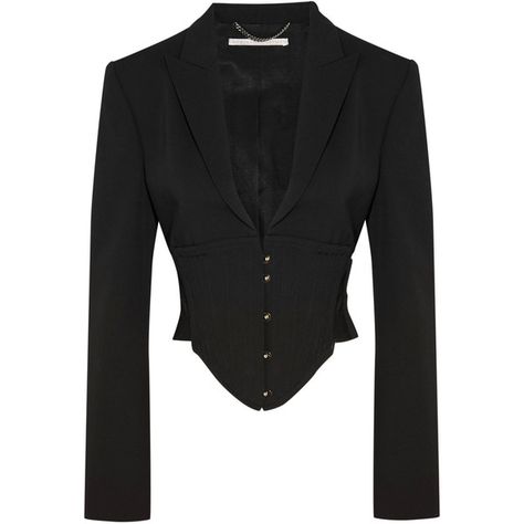 Stella McCartney Cropped cutout wool jacket ($915) ❤ liked on Polyvore featuring outerwear, jackets, jacket's, tailored jacket, cropped wool jacket, stella mccartney jacket, stella mccartney and cropped jacket Stella Mccartney Jacket, Corporate Goth, Black Soul, Crop Top Jacket, Structured Jacket, Cropped Blazer Jacket, Striped Jacket, Office Attire, Cropped Blazer