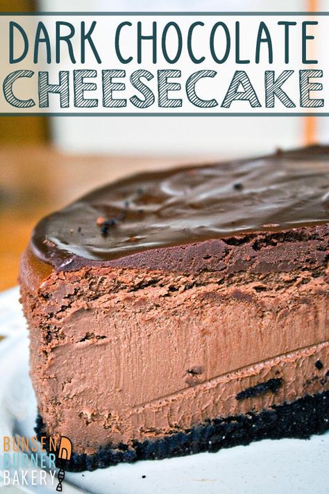 Keto Chocolate Cheesecake, Dark Chocolate Cheesecake, Chocolate Graham Cracker Crust, Creamy Chocolate Cheesecake, Homemade Graham Cracker Crust, Bunsen Burner, Chocolate Cheesecake Recipes, Chocolate Crust, Chocolate Graham Crackers